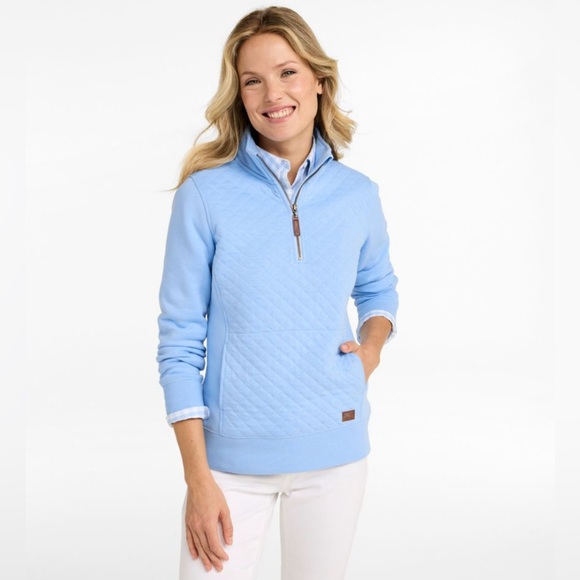 L.L.Bean Quilted Quarter-Zip Pullover - Picture 3 of 6